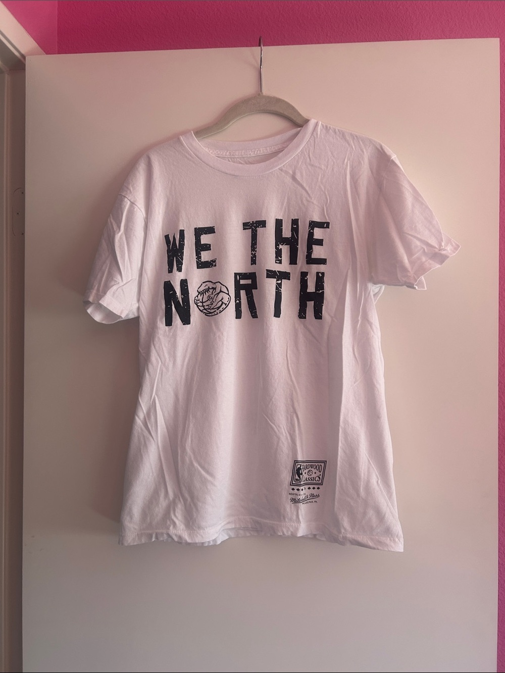 Mitchell & Ness white Hardwood Classics NBA Toronto Raptors we the north Tee